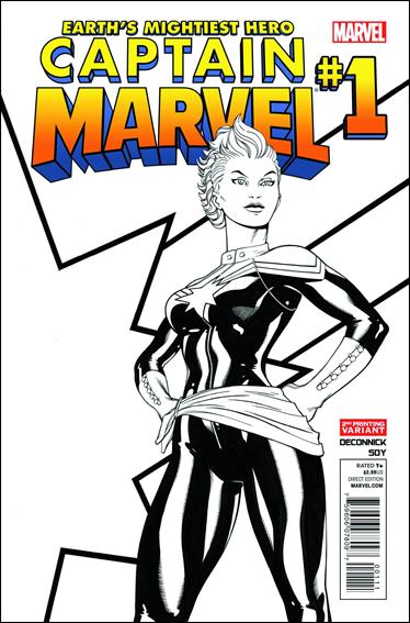 Captain Marvel (2012) issue 1-D Ed McGuinness Black and White Cover (2nd Printing)