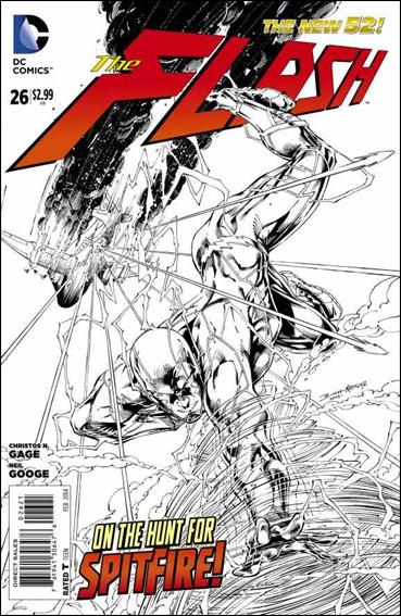 Flash (2011) issue 26-B 1:25 Black and White Cover