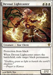 Magic The Gathering: Zendikar (Base Set) card 10 Devout Lightcaster