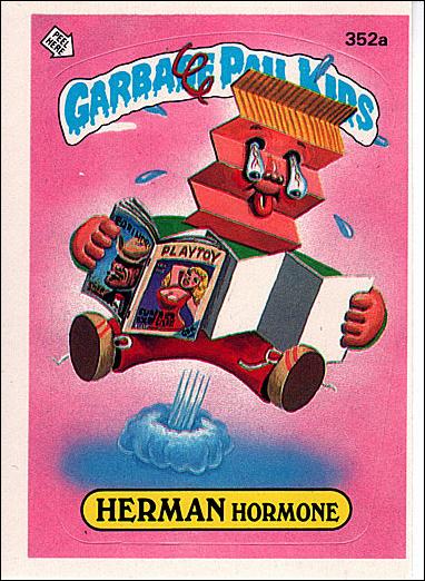 Garbage Pail Kids: Series 09 (Base Set) card 352a Herman Hormone