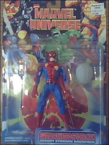 Marvel Universe (1996) figure 30 Battle Ravaged Spider-Man (with Secret Backpack)