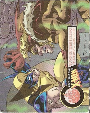 X-Men Nerds: Series 2 (Base Set) card 8 Tunnel Wrestling: Wolverine vs Sabretooth