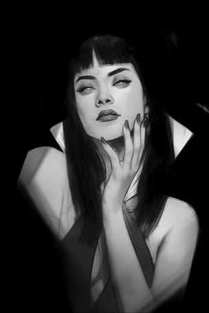 Vengeance of Vampirella (2019) issue 3-K Ben Oliver 1:21 Black and White Virgin Cover