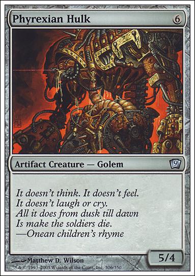Magic the Gathering: 9th Edition (Base Set) card 306 Phyrexian Hulk