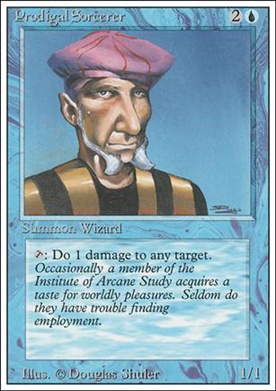 Magic the Gathering: Revised (Base Set) card 75 Prodigal Sorcerer