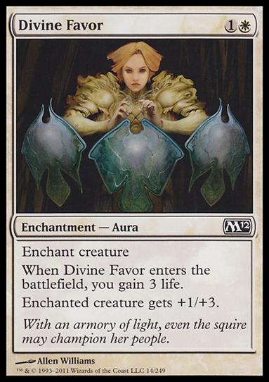 Magic the Gathering: 2012 Core Set (Base Set) card 14 Divine Favor