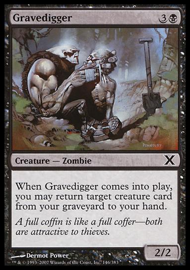 Magic the Gathering: 10th Edition (Base Set) card 146 Gravedigger