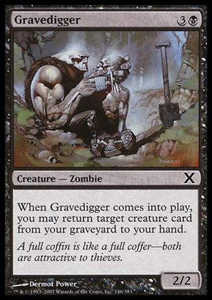 Magic the Gathering: 10th Edition (Base Set) card 146 Gravedigger