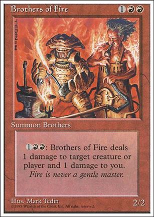 Magic the Gathering: 4th Edition (Base Set) card 179 Brothers of Fire