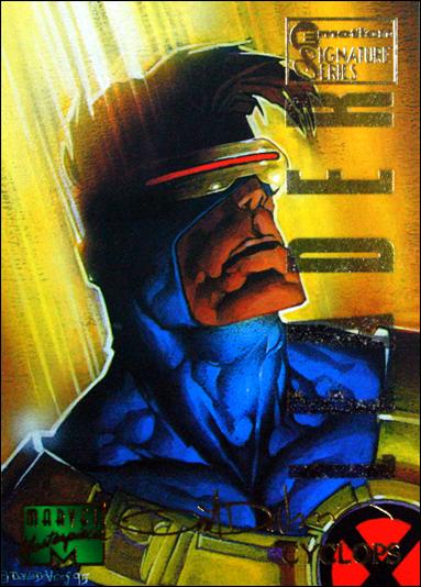 1995 Marvel Masterpieces (Multi-Foil E-Motion Parallel Base Set) card 22 Cyclops
