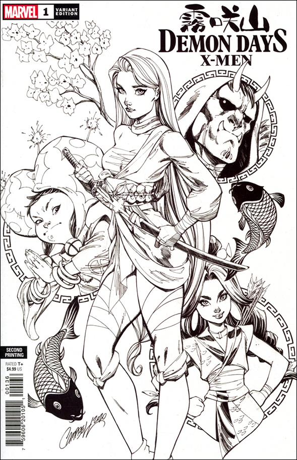 Demon Days: X-Men issue 1-K J. Scott Campbell 1:25 B&W Cover (2nd Printing)
