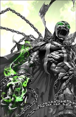 Spawn issue 346-C Kael Ngu B&W Cover