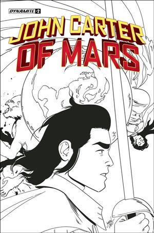 John Carter of Mars (2022) issue 2-G Jonathan Case 1:7 Black & White Cover