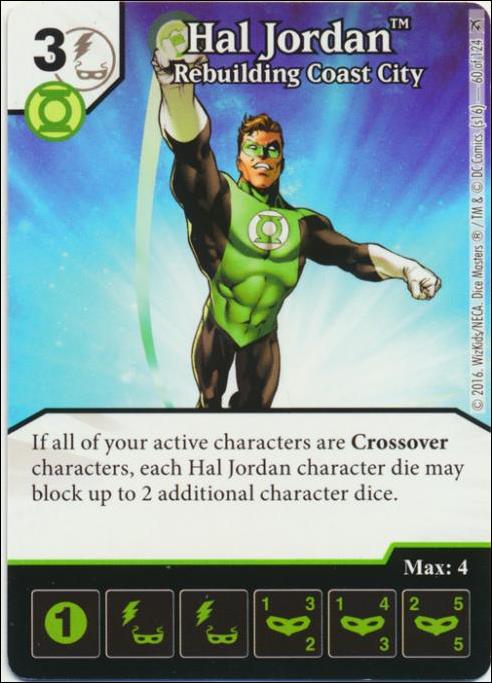 DC Comics Dice Masters Green Arrow and The Flash card 60 Hal Jordan: Rebuilding Coast City