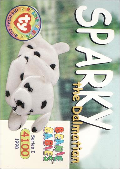 Beanie Babies Series 1 (Base Set) card 122 Sparky the Dalmation