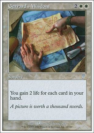Magic the Gathering: 7th Edition (Base Set) card 16 Gerrard's Wisdom