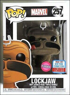 POP! Marvel figure 257-B Lockjaw (Flocked) (Fall Convention Exclusive)