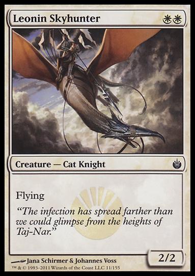 Magic the Gathering: Mirrodin Besieged (Base Set) card 11 Leonin Skyhunter