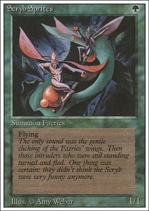 Magic the Gathering: Revised (Base Set) card 215 Scryb Sprites