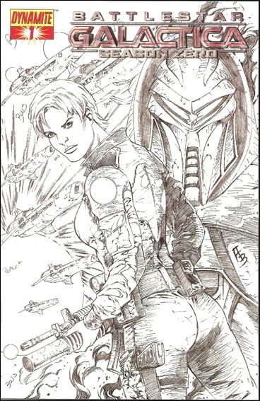 Battlestar Galactica: Season Zero issue 1-E Adriano Batista Sketch Cover