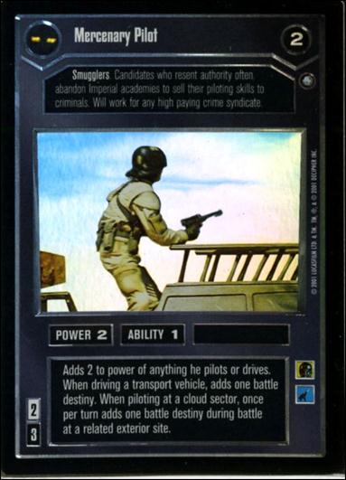 Star Wars: Reflections III (Base Set) card 9 Mercenary Pilot
