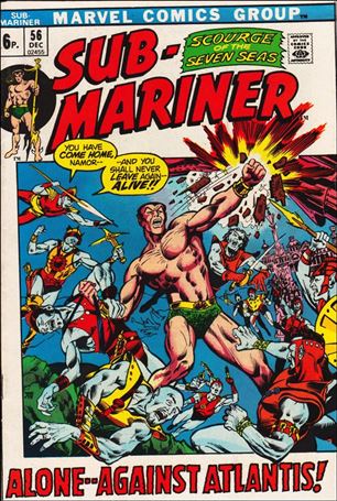 Sub-Mariner (1968) issue 56-B UK Price Cover