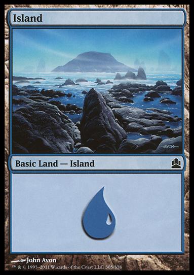 Magic the Gathering: Commander (Base Set) card 305 Island