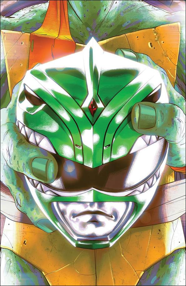 Mighty Morphin Power Rangers/Teenage Mutant Ninja Turtles issue 4-G Goni Montes 1:25 Green Ranger Helmet Cover