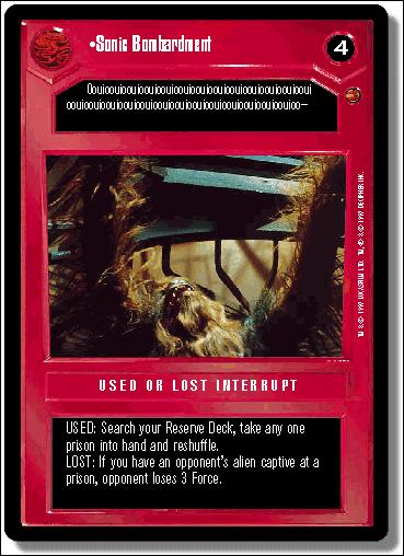 Star Wars: Cloud City Limited (Base Set) card 70 Sonic Bombardment