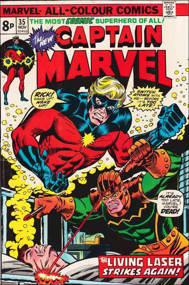 Captain Marvel (1968) issue 35-B UK Price Cover