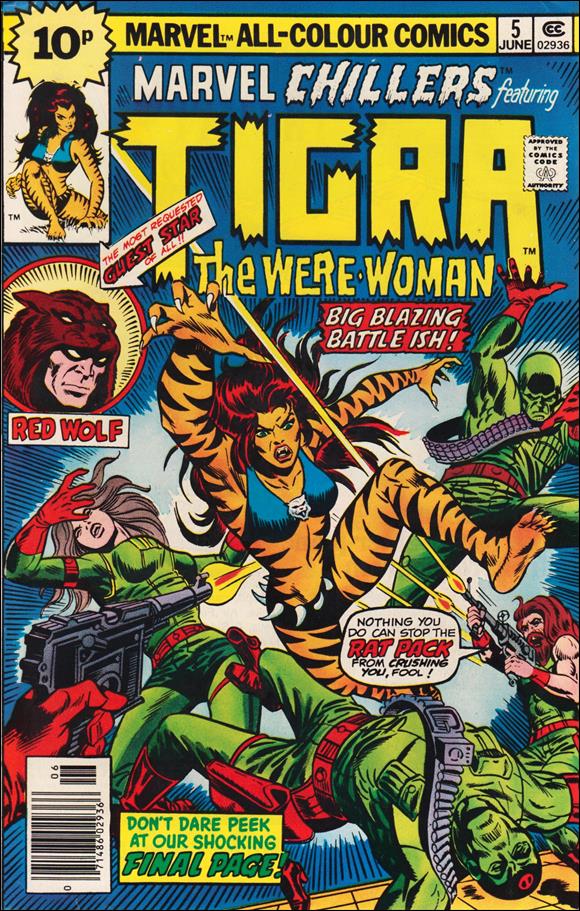 Marvel Chillers issue 5-B UK Price Cover