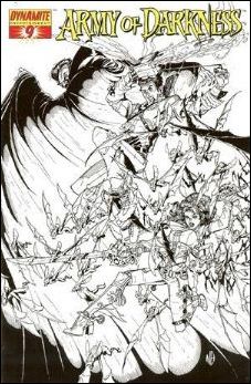 Army of Darkness (2006) issue 9-F Nick Bradshaw 1:35 Black & White Sneak Peek Cover