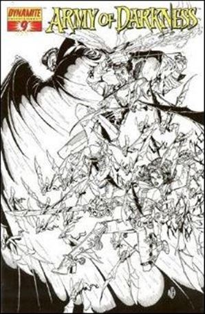 Army of Darkness (2006) issue 9-F Nick Bradshaw 1:35 Black & White Sneak Peek Cover
