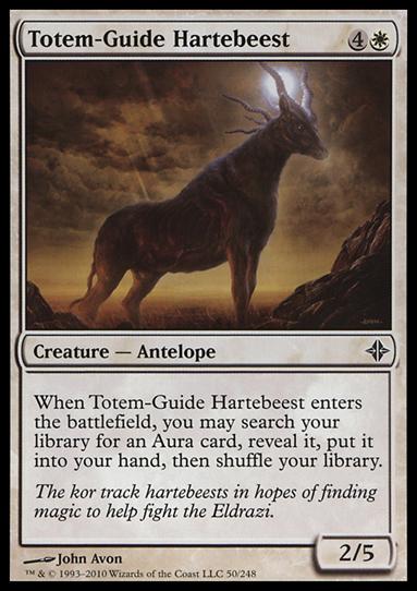 Magic the Gathering: Rise of the Eldrazi (Base Set) card 50 Totem-Guide Hartebeest