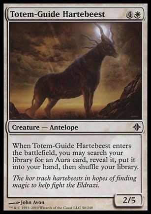 Magic the Gathering: Rise of the Eldrazi (Base Set) card 50 Totem-Guide Hartebeest