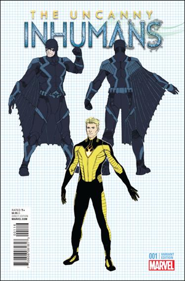 Uncanny Inhumans issue 1-D Steve McNiven 1:20 Design Cover