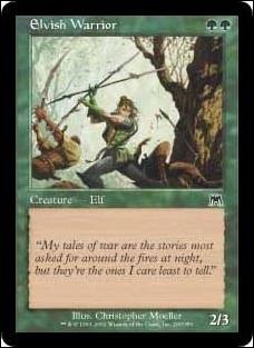 Magic the Gathering: Onslaught (Base Set) card 260 Elvish Warrior