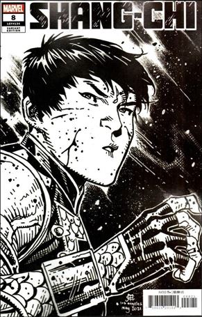 Shang-Chi (2021) issue 8-B Jim Cheung Black & White Headshot Cover