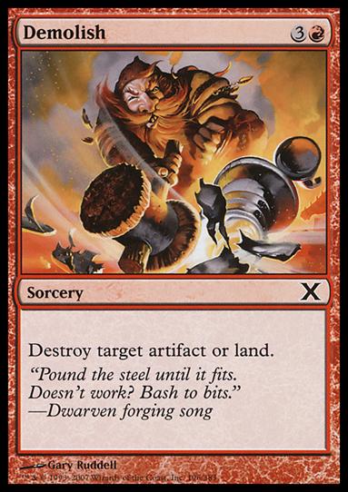 Magic the Gathering: 10th Edition (Base Set) card 196 Demolish
