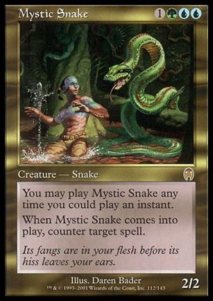 Magic the Gathering: Apocalypse (Base Set) card 112 Mystic Snake