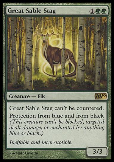 Magic the Gathering: 2010 Core Set (Base Set) card 186 Great Sable Stag