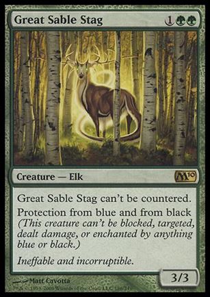 Magic the Gathering: 2010 Core Set (Base Set) card 186 Great Sable Stag