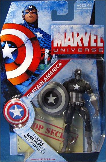 Marvel Universe (Series 1) figure 000 Black and White Captain America