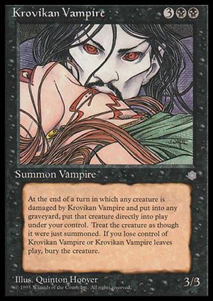Magic the Gathering: Ice Age (Base Set) card 141 Krovikan Vampire