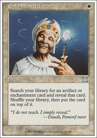 Magic the Gathering: 6th Edition (Base Set) card 19 Enlightened Tutor