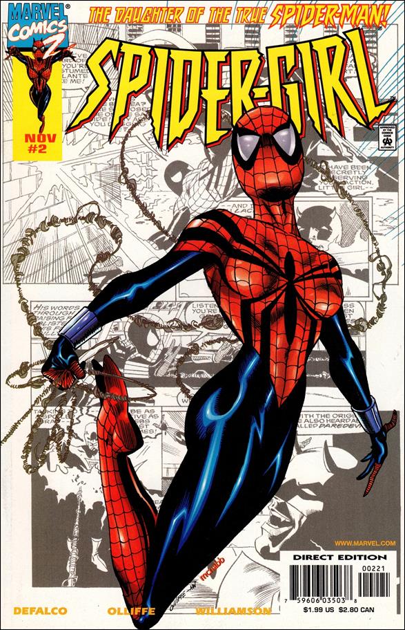 Spider-Girl (1998) issue 2-B White Background Cover