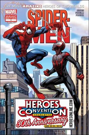 Spider-Men issue 1-MJ Mark Bagley Heroes Convention Cover