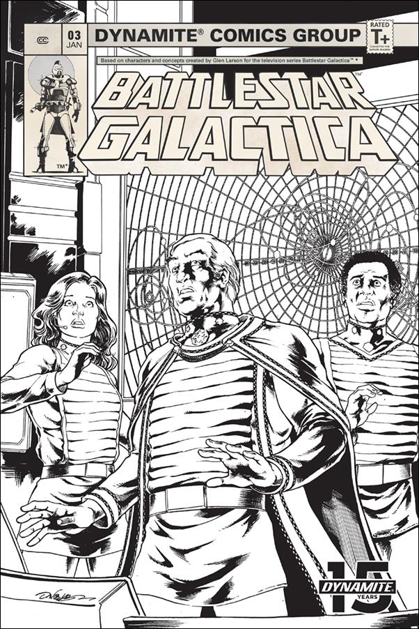 Battlestar Galactica (Classic) (2018) issue 3-D Daniel HDR 1:20 Black & White Cover