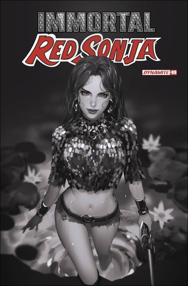 Immortal Red Sonja issue 9-F Leirix Li 1:10 B&W Cover