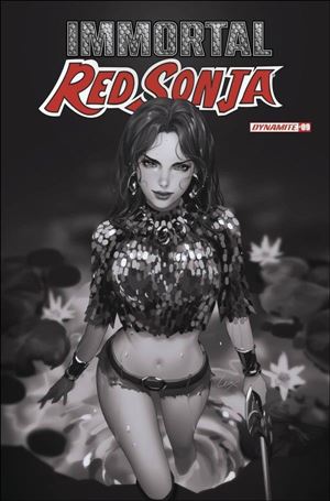 Immortal Red Sonja issue 9-F Leirix Li 1:10 B&W Cover